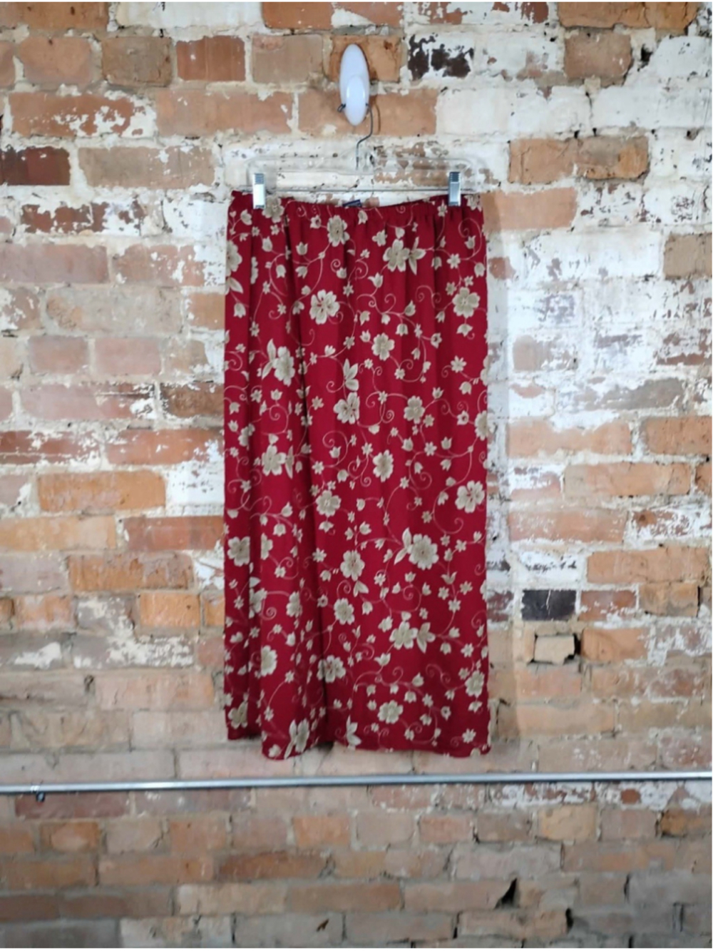 Vtg Lara Scott Floral Maxi Skirt sz M Rose 90s Fairy